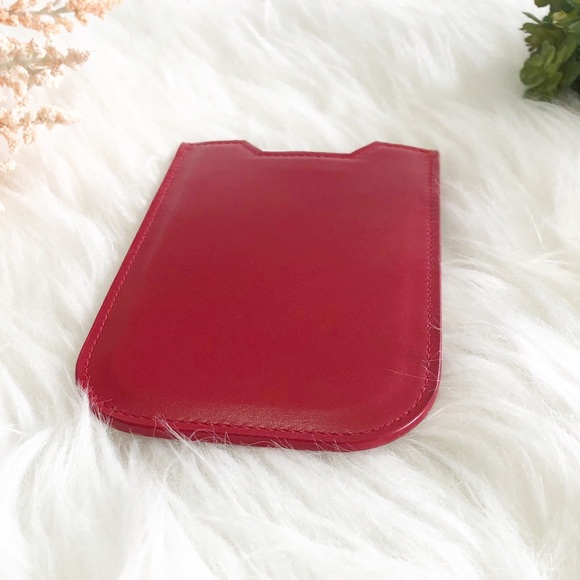 NWOT Saint Laurent Leather Case / Card holder Red - Picture 5 of 9